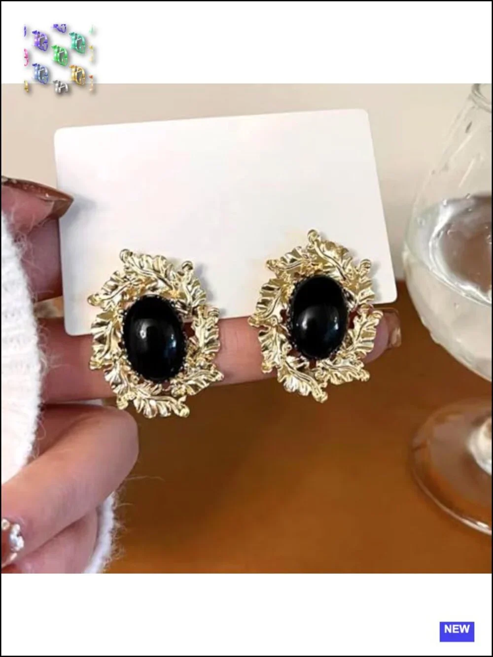 Chunky Acrylic and Crystal Drop Earrings Irregular Geometric Prom Jewelry Gift